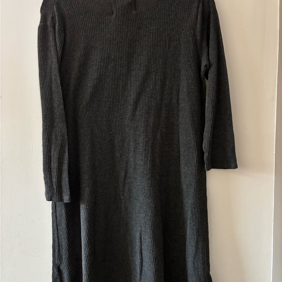Anthropologie Black Long Sleeve Ribbed Dress - Picture 2 of 4